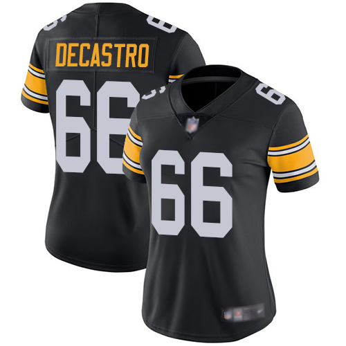 Women Pittsburgh Steelers Football #66 Limited Black David DeCastro Alternate Vapor Untouchable Nike NFL Jersey->women nfl jersey->Women Jersey